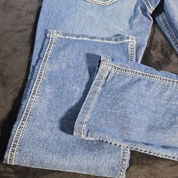 Ariat Rebar Mid Rise Straight Blue Denim - Picture 7 of 9